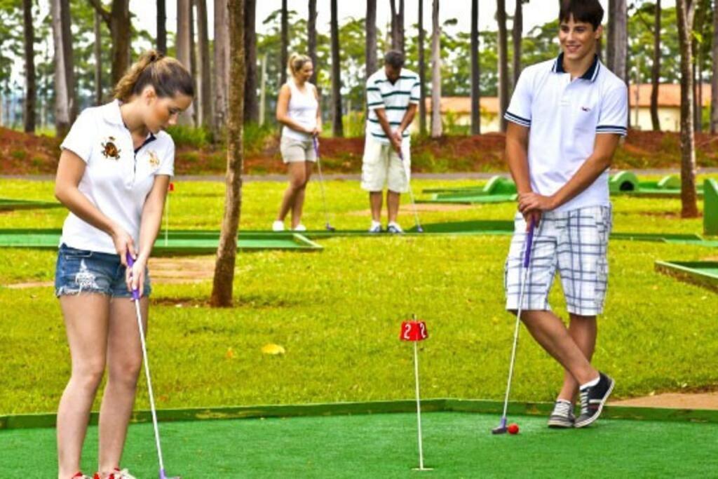 Resort&Lazer Piscinas, Beach Tenis, Bike, Golfe, Pesca, Ar, Wifi Fibra, Tv A Cabo E Lareira Águas de Santa Barbara Exteriör bild